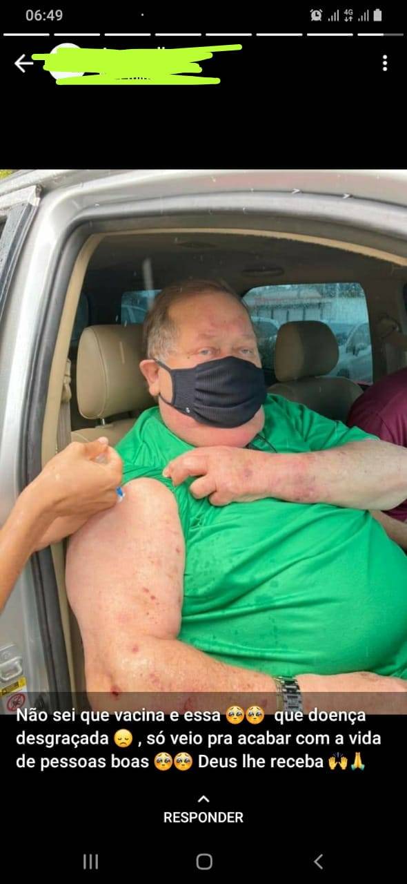 Ex-deputado e prefeito morre de covid mesmo após tomar a primeira dose da vacina